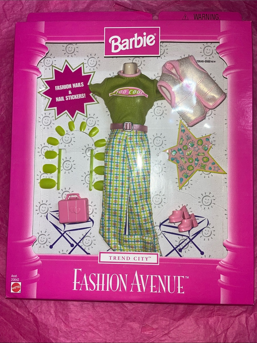 Vintage 1999 Barbie Fashion Avenue Outfit Set Too Cool NRFB